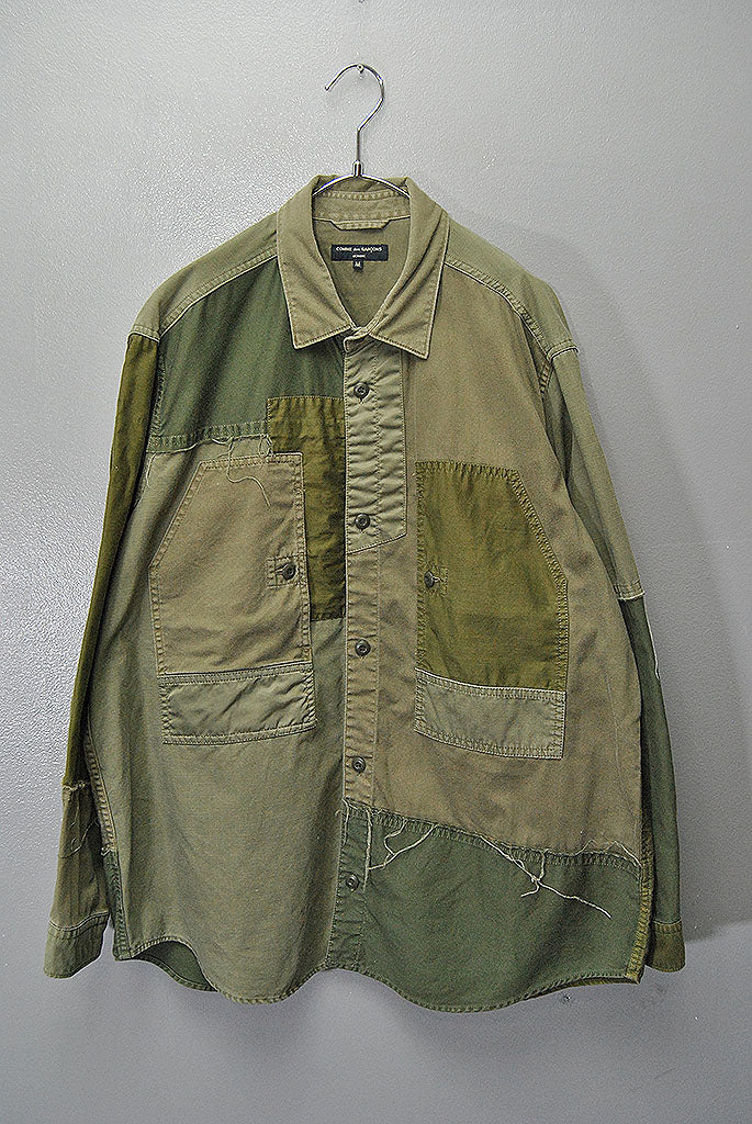 COMME des GARCONS HOMME ミリタリー パッチワークシャツ