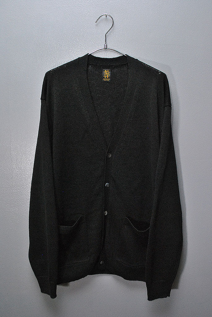 【その様】BATONER HIGH COUNT LINEN PORO Men WAHSED HIGH COUNT LINEN V NECK CARDIGAN - BATONER