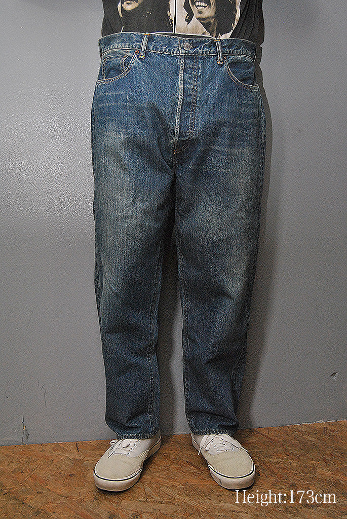 A.PRESSE Washed Denim Wide Pants