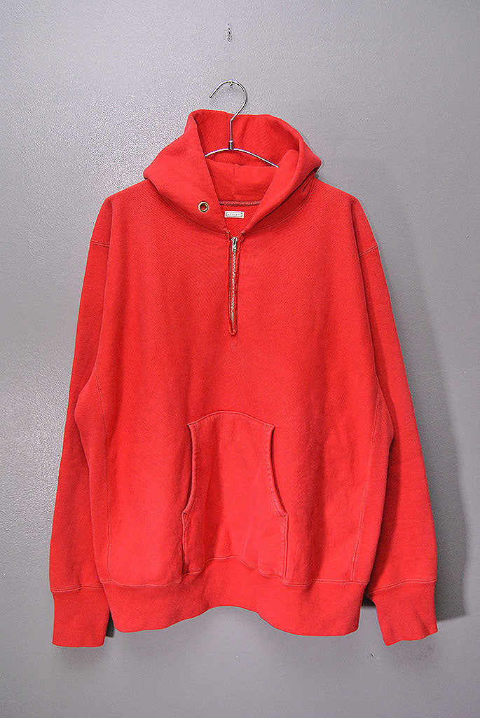 A.PRESSE Vintage Half Zip Sweat Hoodie #RED