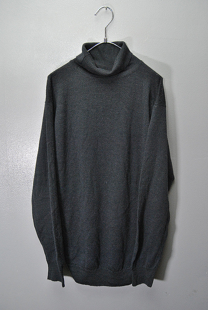JOHN SMEDLEY タートルネック ウールニットセーター チャコール 美品 JOHN SMEDLEY ジョンスメドレー タートルネック ニット CHERWELL