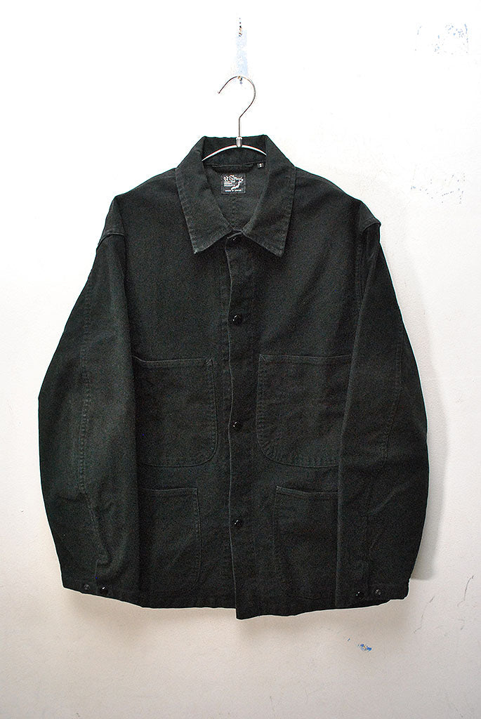 orSlow モールスキンカバーオールジャケット ブラック　サイズ2 orSlow（オアスロウ） カバーオール RELAX FIT OXFORD COVERALL