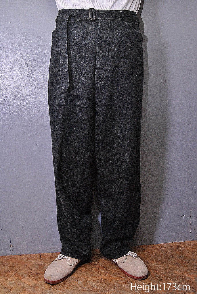 COMOLI ベルデットデニムパンツ 綿100% COMOLI デニムベルテッドパンツ