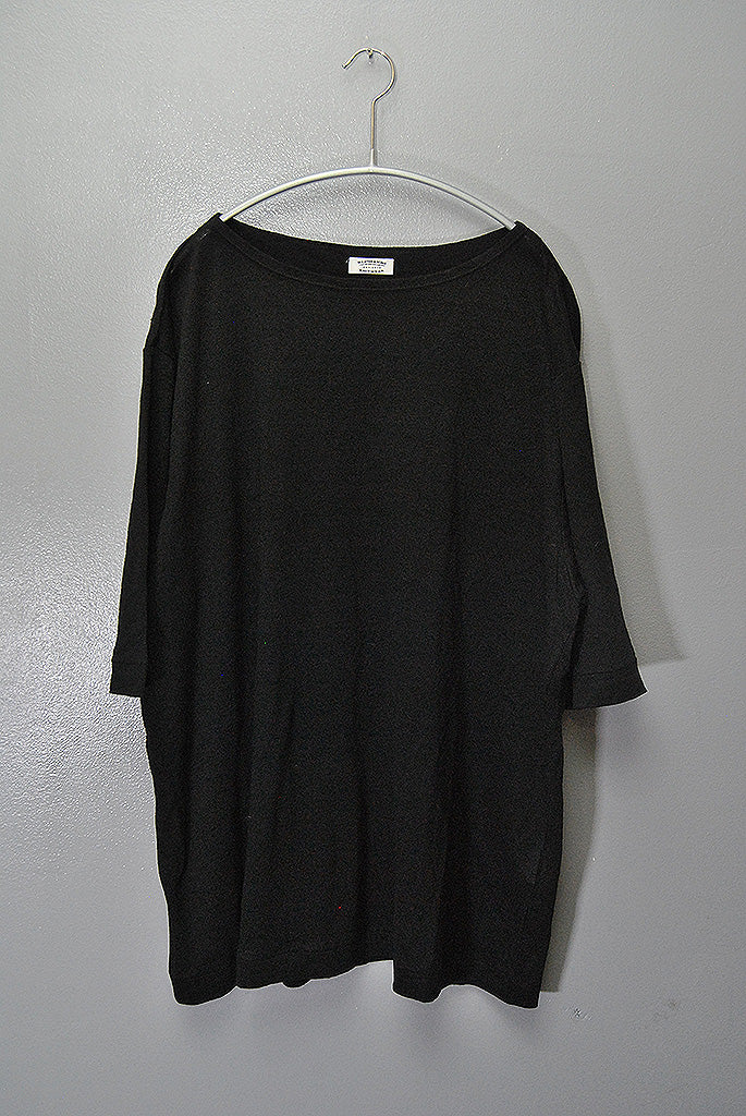 MAATEE&SONS LINEN S/SLEEVE BOAT TEE ブラック MAATEE&SONS LINEN S/SLEEVE BOAT TEE