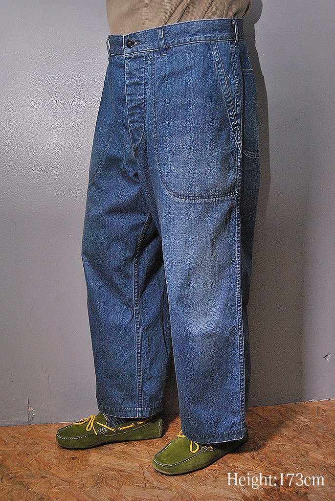 A.PRESSE US Navy Denim Baker Pants