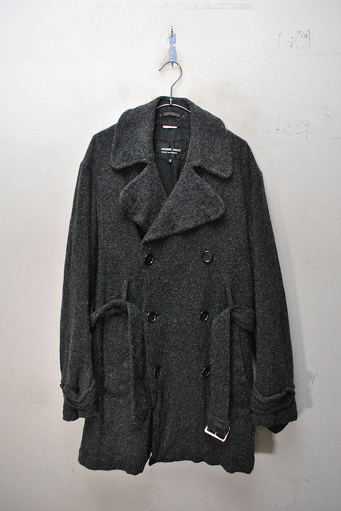 COMME des GARCONS HOMME DEUX 縮絨　コート　黒　L