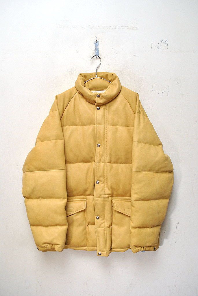 新品未使用　IA 黄色 ラムレザーダウンジャンパー　付属品あり A.PRESSE Leather Down Jacket