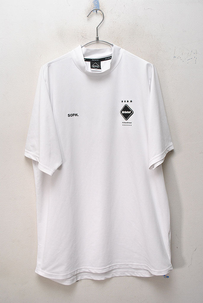 L FCRB 22SS S/S TEAM MOCK NECK TOP WHITE