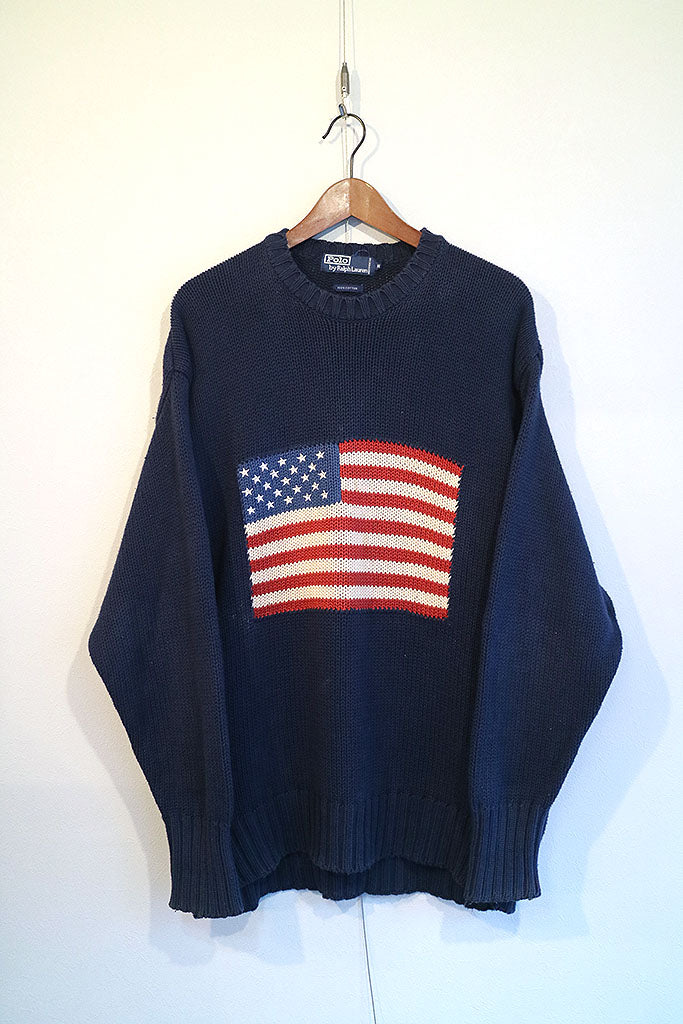 90'S POLO RALPH LAUREN Stars And Stripes Cotton Sweater