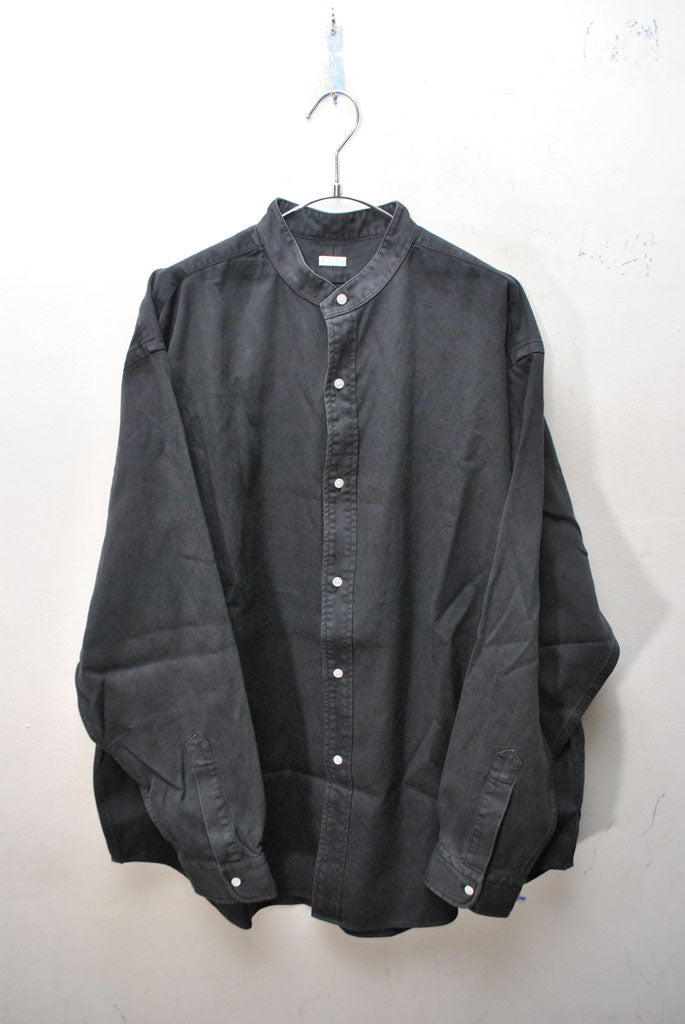 a.presseアプレッセ バンドカラーツイルシャツ黒サイズ3