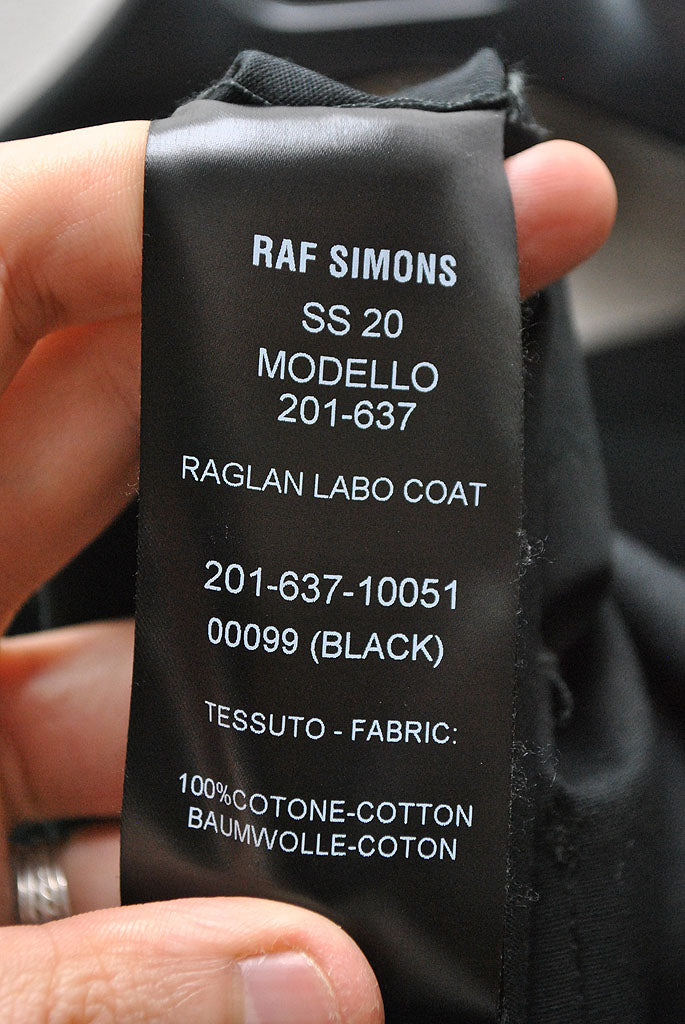 RAF SIMONS Raglan Labo Coat