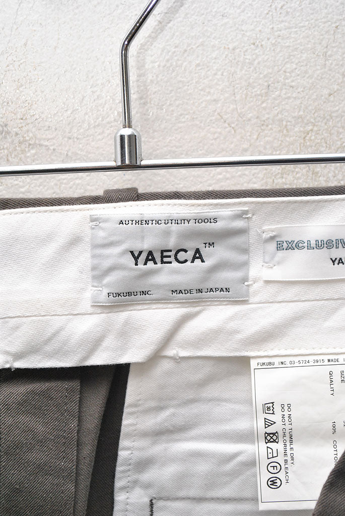 YAECA CHINO CLOTH PANTS TUCK TAPERED