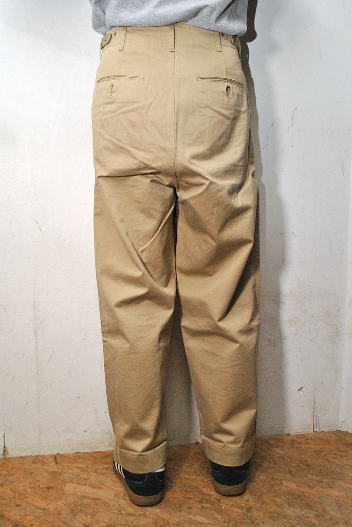 AURALEE WASHED FINX CHINO WIDE PANTS