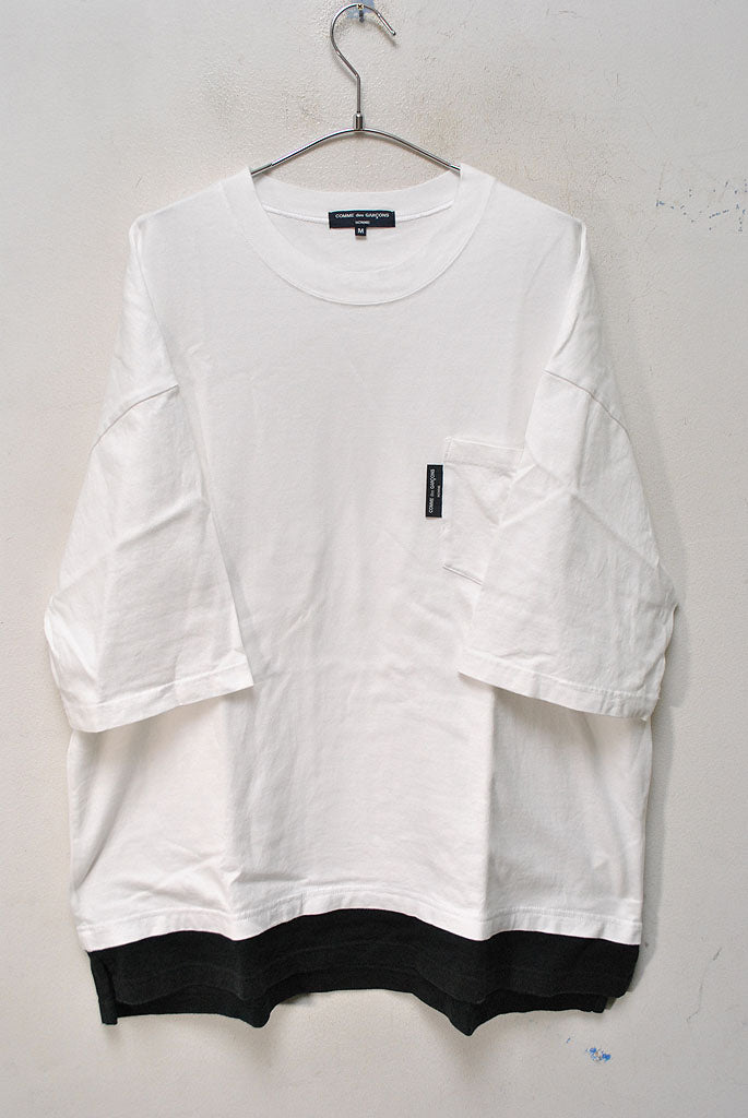 COMME des GARCONS HOMME ポケットTシャツ #WHITE