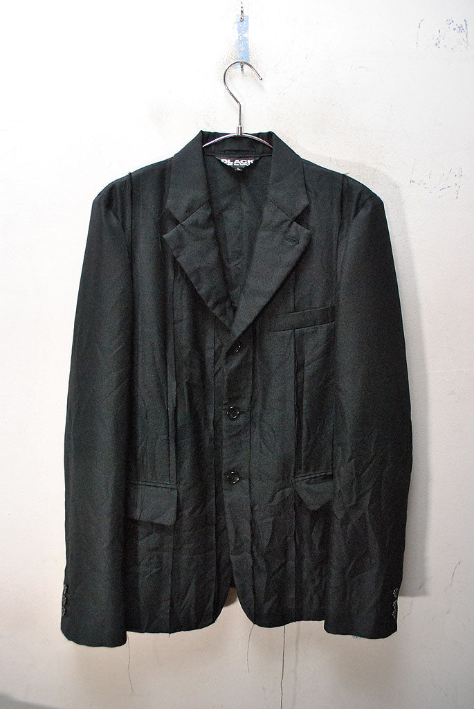 BLACKCOMMEdesGABLACK COMME des GARCONS ポリ縮絨テーラード