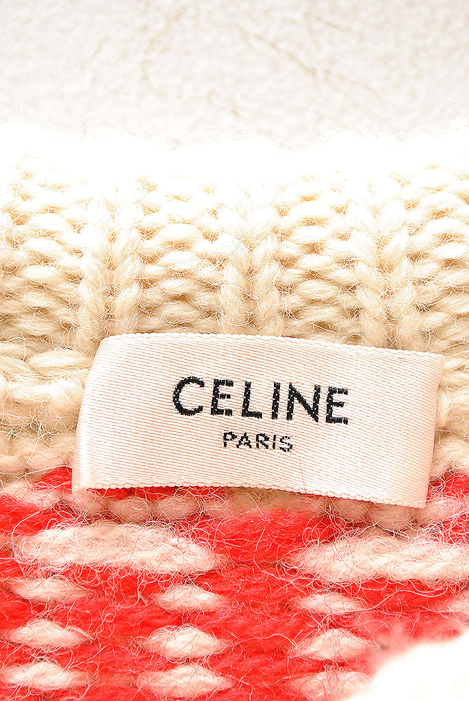 CELINE OVERSIZED SHETLAND CREWNECK SWEATER