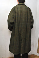 A.PRESSE Tweed Balmacaan Coat