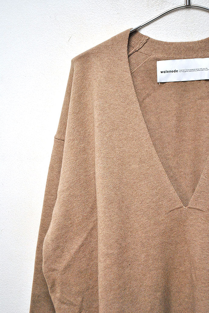 walenode Cotton cashmere stretch Deep V-neck sweater
