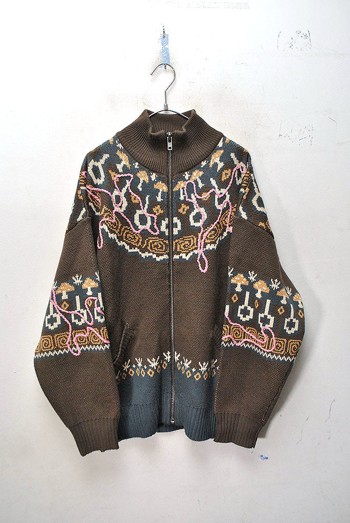 P.A.M MIRAGE FAIRISLE ZIP THRU KNIT