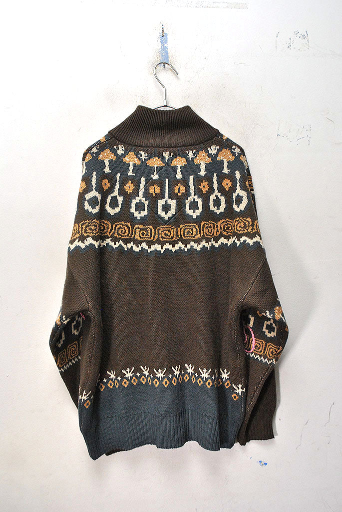 P.A.M MIRAGE FAIRISLE ZIP THRU KNIT