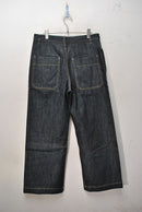 STUDIO NICHOLSON PYAD DENIM SUEDE HEAD SLACK