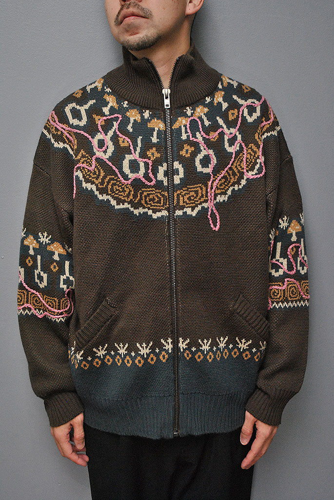 P.A.M MIRAGE FAIRISLE ZIP THRU KNIT