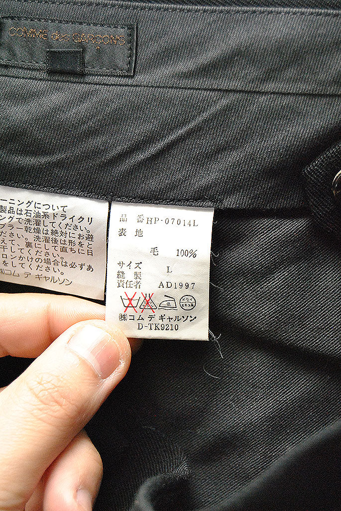 90s OLD COMME des GARCONS HOMME WOOL TUCK TROUSERS