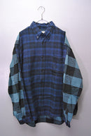 GOLD COTTON NEL CHECK SHIRT SWITCH B.D SHIRT
