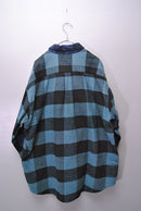 GOLD COTTON NEL CHECK SHIRT SWITCH B.D SHIRT