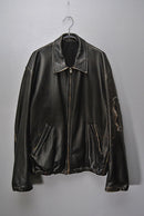 COMOLI レザー ジップブルゾン