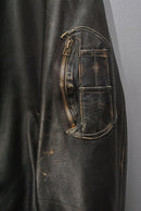 COMOLI レザー ジップブルゾン