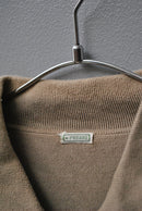 A.PRESSE Cotton Knit Polo Collar Cardigan