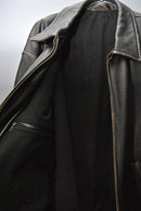 COMOLI レザー ジップブルゾン