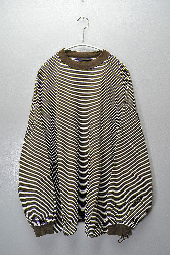 is-ness BALLOON STRIPES LONG SLEEVE T SHIRT