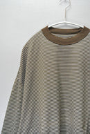is-ness BALLOON STRIPES LONG SLEEVE T SHIRT