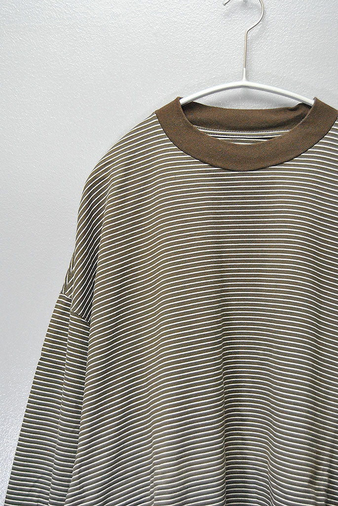 is-ness BALLOON STRIPES LONG SLEEVE T SHIRT