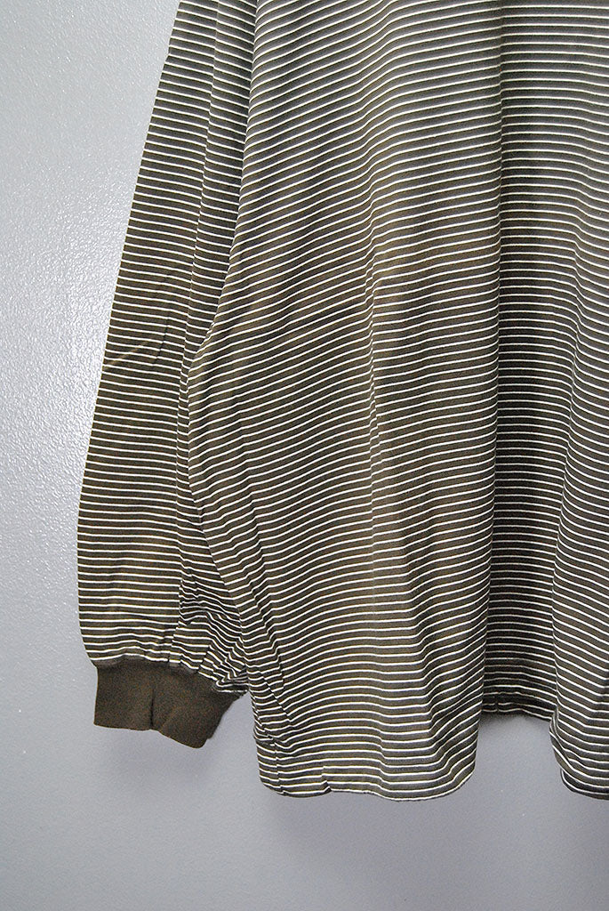 is-ness BALLOON STRIPES LONG SLEEVE T SHIRT