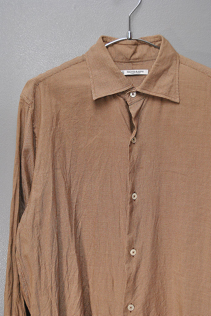 MAATEE&SONS LIAN C/S HOUNDTOOTH SHIRT