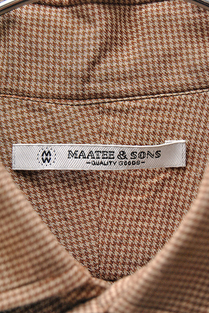 MAATEE&SONS LIAN C/S HOUNDTOOTH SHIRT