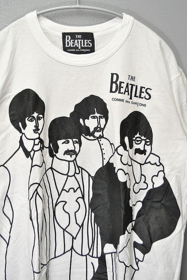 COMME des GARÇONS×THE BEATLESストライプ ロンT ビートルズ コムデギャルソン ロンT（黄色ボーダー・長袖