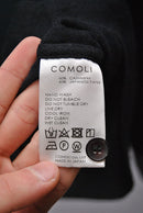 COMOLI カシミア和紙ハーフジップシャツ