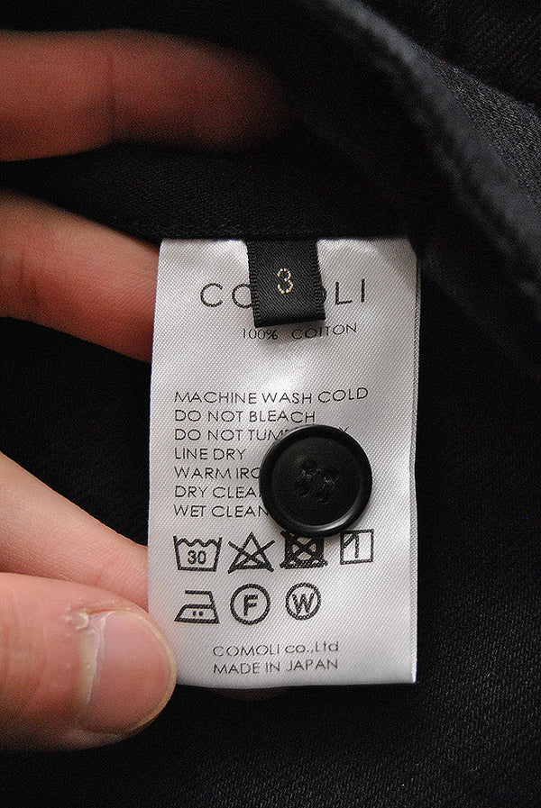 COMOLI ブラックデニム B.D.U パンツ COMOLI ブラックデニム B.D.U パンツ