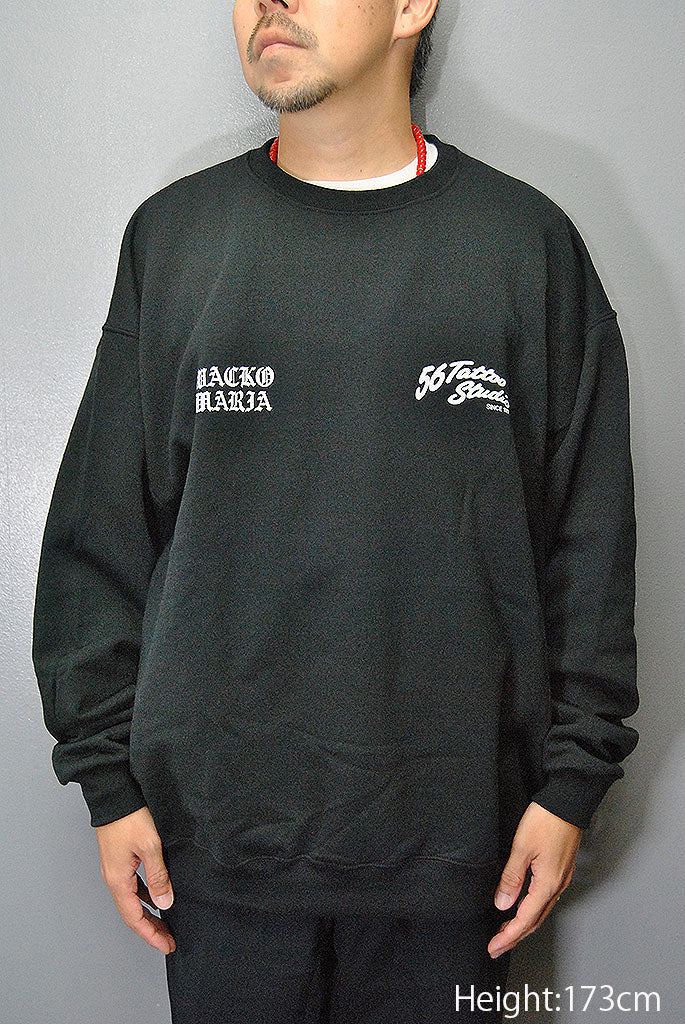WACKO MARIA 56 TATTOO STUDIO CREW NECK SWEAT SHIRT