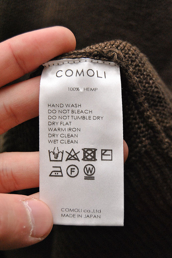 COMOLI 車輪梅ガンジーニット