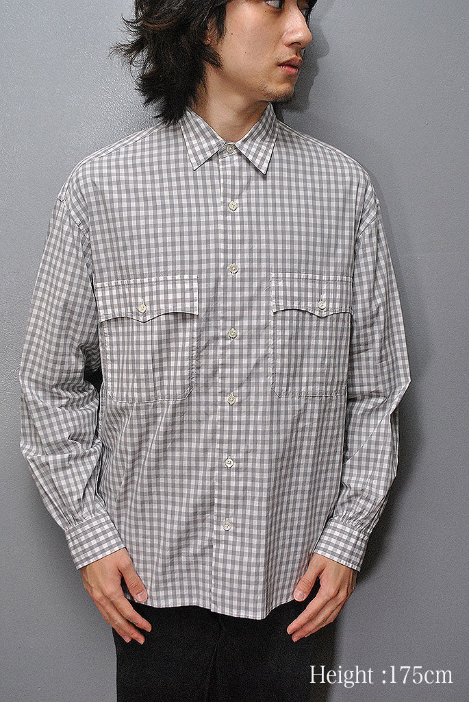 Porter Classic ROLL UP GINGHAM CHECK SHIRT