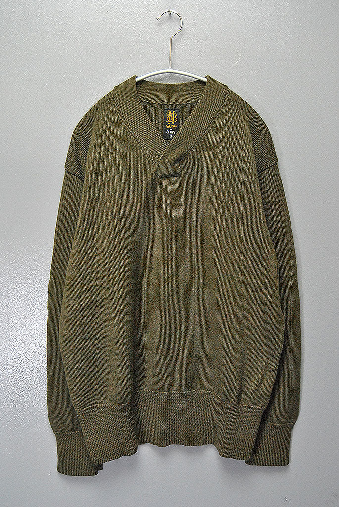 BATONER × Begin × SHIPS 畔編みVネックコマンドセーター