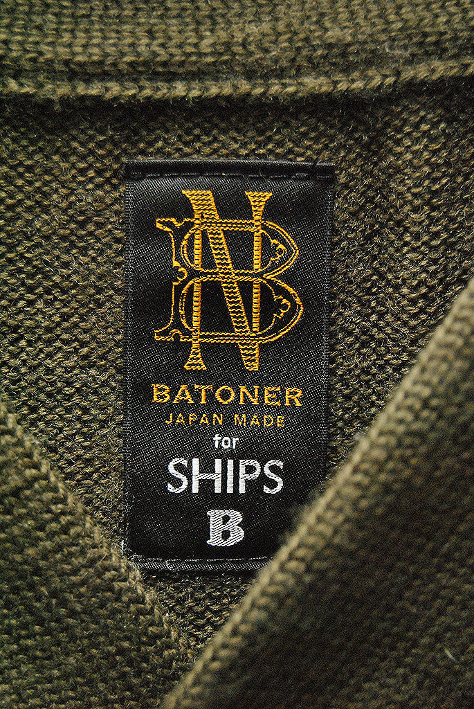BATONER × Begin × SHIPS 畔編みVネックコマンドセーター