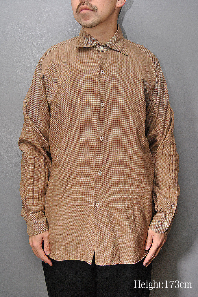 MAATEE&SONS LIAN C/S HOUNDTOOTH SHIRT