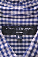 COMME des GARCONS HOMME ラウンドカラーチェックシャツ
