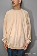 COMOLI コットンシルク 長袖クルー